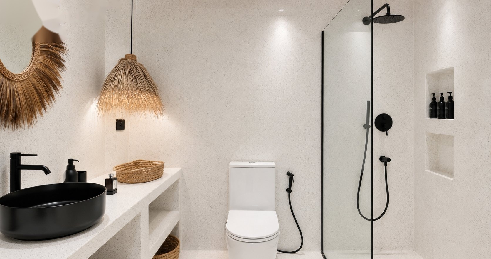 Guest bathroom at Zuri Cliff villa
